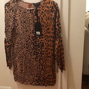 Leopard print short dress